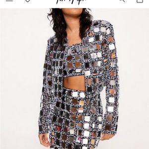 Nastygal - MIRROR SEQUIN EMBELLISHED JACKET